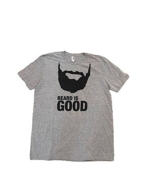 Men’s Anvil Beard Is Good Grey T-Shirt Size Large US!